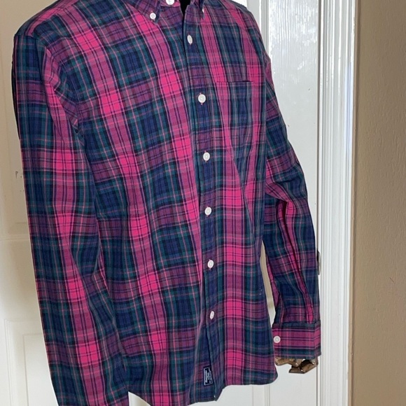 Abercrombie & Fitch Shirt Mens Large Red Plaid shirt VTG​​​​ - Picture 5 of 10
